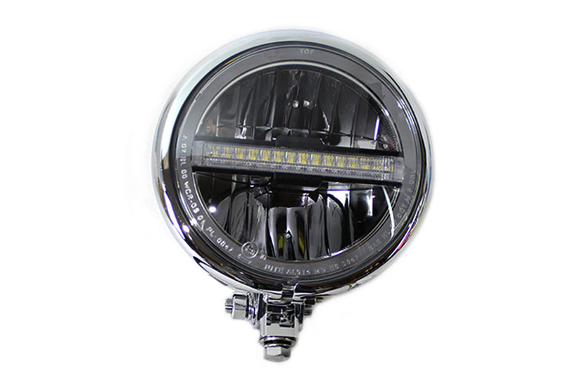 5-3/4 inch Bates Style LED Headlamp Chrome