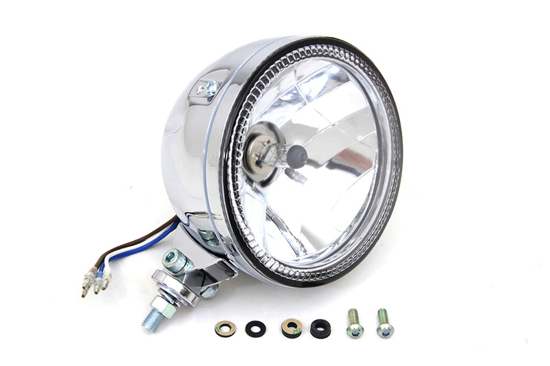 5-3/4 inch H4 Headlamp Unit Chrome