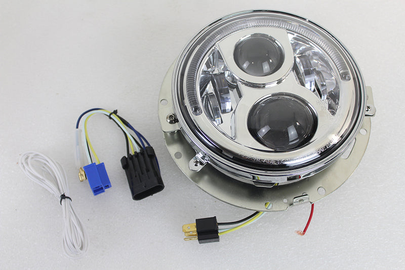 7 inch LED Headlamp Assembly Chrome