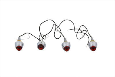 Bullet Style Krommet Marker Lamp Stud Red - 286020R4