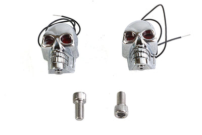 2 inch Chrome Skull Marker Lamp