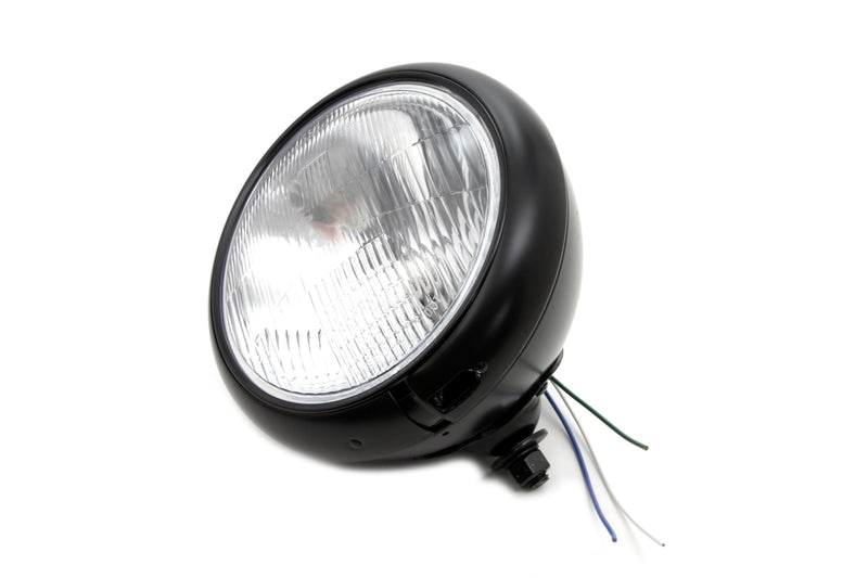 7 inch Headlamp Assembly H-4 Type Black