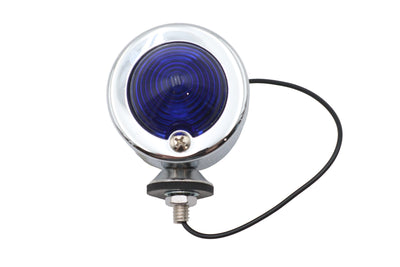 Chrome Bullet Marker Lamp Blue Single Filament - 8103