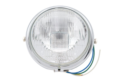 5-3/4 inch Round Headlamp Chrome Side Mount