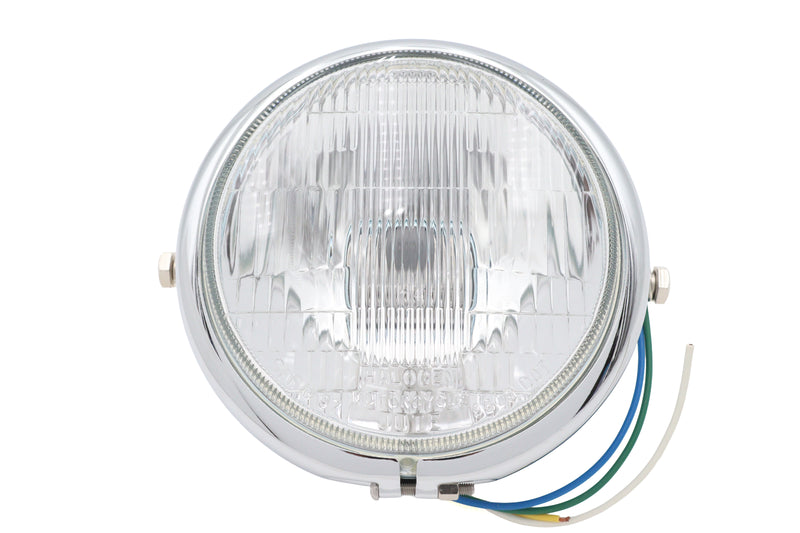 5-3/4 inch Round Headlamp Chrome Side Mount
