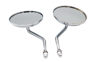 Air Flow Mirror Set with Steel Stems Chrome