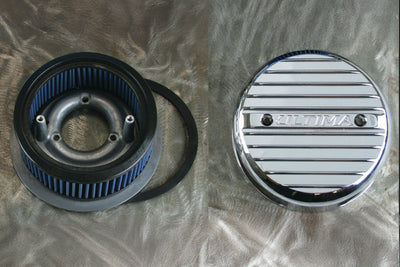 Ultima Free Flow Milled Air Cleaner Kit Chrome - 1240