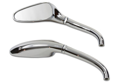 3D Style Mirror Set with Round Stems Chrome