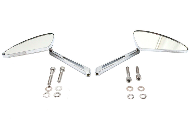 Teardrop Mirror Set with Slotted Stems