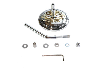 Round Flame Mirror Chrome
