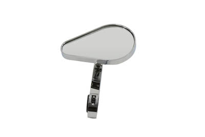 Teardrop Mirror with Clamp on Billet Stem