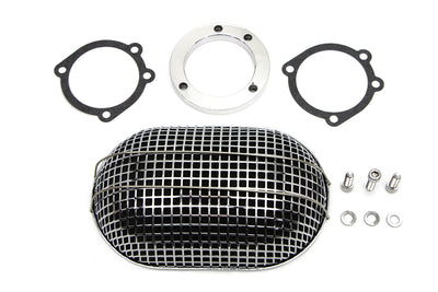 Chrome Oval Mesh Air Cleaner