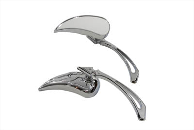 Chrome Billet Teardrop Mirror Set