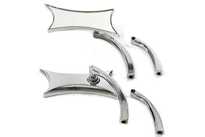 Oblique Mirror Set Billet Chrome