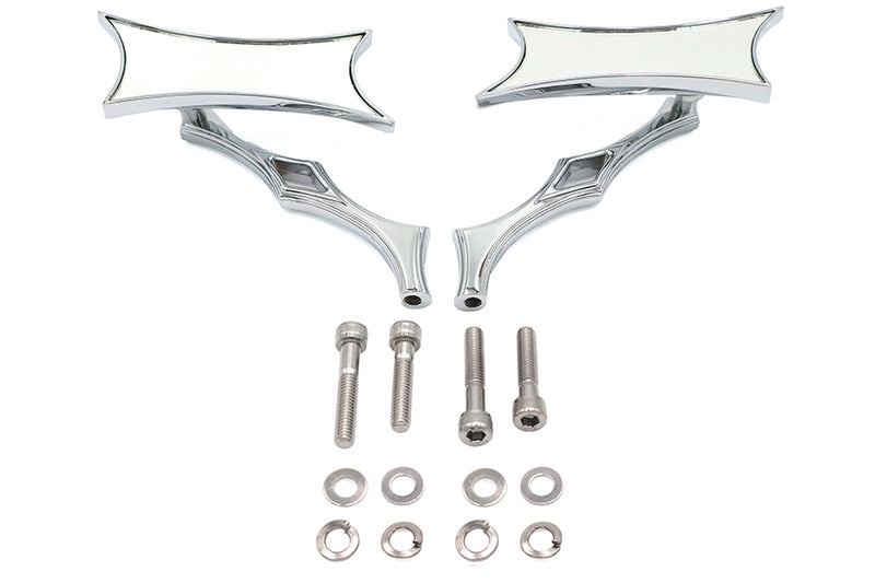 Oblique Mirror Set Billet Chrome