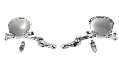 Skull Mirror Set with Bone Stem