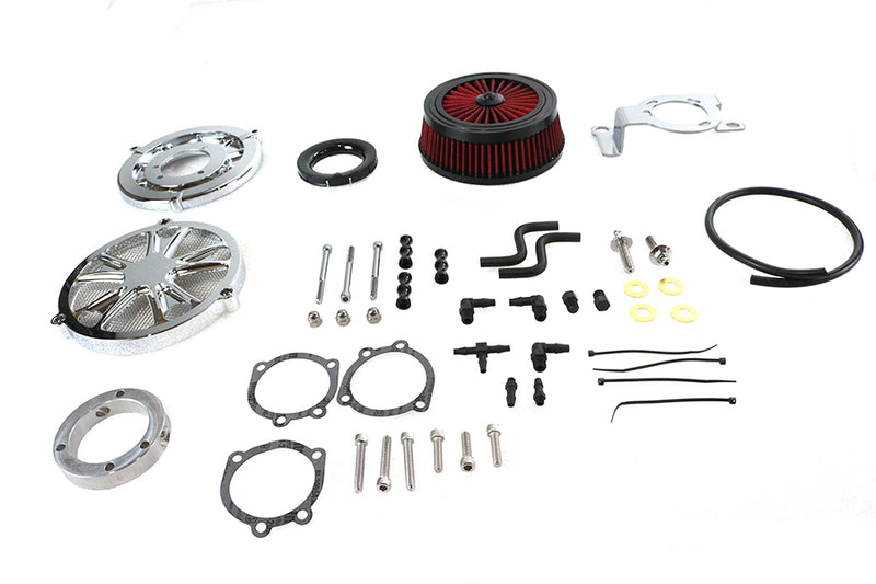 Extreme Billet Air Cleaner Kit Luxe Style Chrome