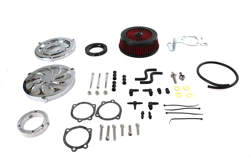 Extreme Billet Air Cleaner Kit Torque Style Chrome