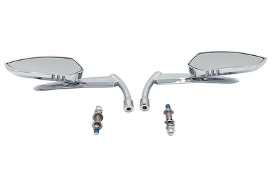 Teardrop Apache Style Mirror Set Billet Chrome