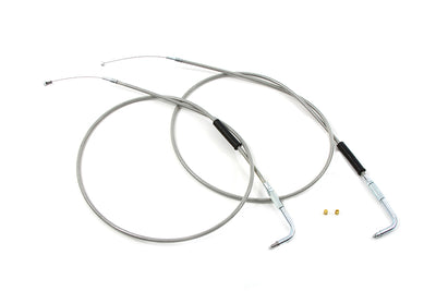 47-1/2 inch Stainless Steel Throttle and Idle Cable Set