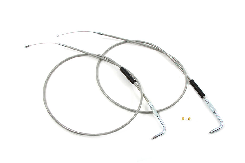 47-1/2 inch Stainless Steel Throttle and Idle Cable Set