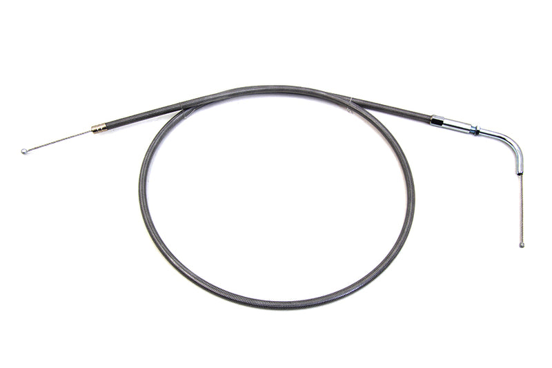 Stainless Steel Throttle Cable with 38 inch Casing and 90° E