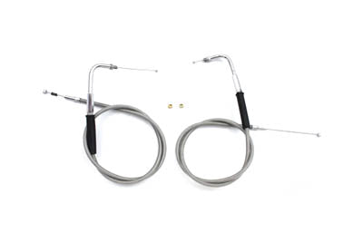 34 inch Stainless Steel Throttle and Idle Cable Set
