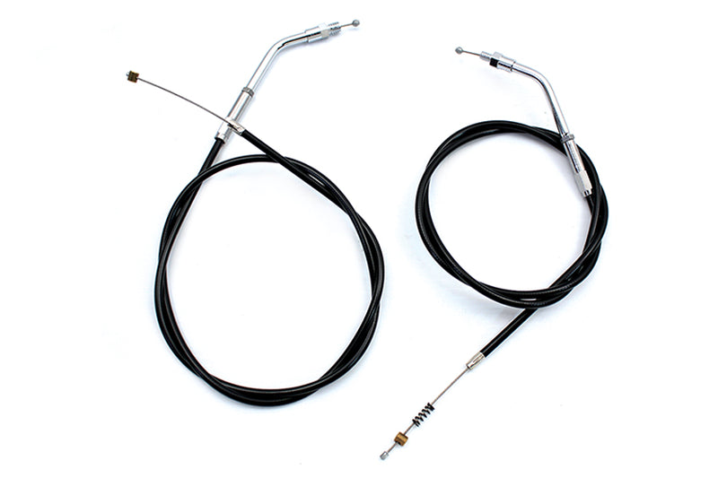 Black Throttle and Idle Cable Set with 36.81 inch Casing