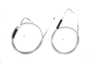 41-1/2 inch Stainless Steel Throttle and Idle Cable Set