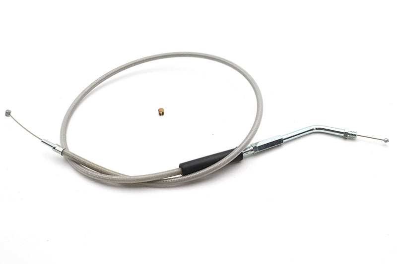 Braided Stainless Steel Throttle Cable with 36.375 inch Casi