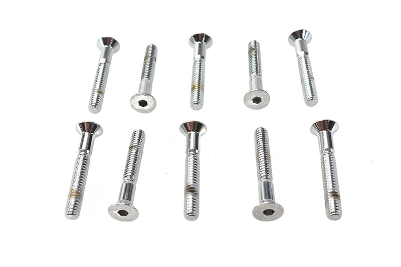 Allen Flat Head Screws Chrome 1/4 inch-20 x 1-3/4 inch