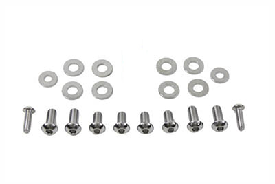 Headlamp Cowl Screw Kit Brushed Chrome