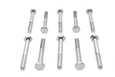 Chrome Hex Cap Bolts 1/4 inch x 2