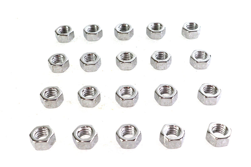 Chrome Hex Nuts 3/8 inch-16