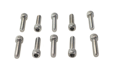 Allen Socket Cap Bolt Knurled Chrome 1/4 inch X 7/8 inch