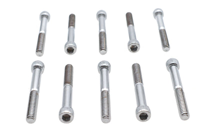 Allen Socket Cap Bolt Knurled Chrome 1/4 inch X 2 inch