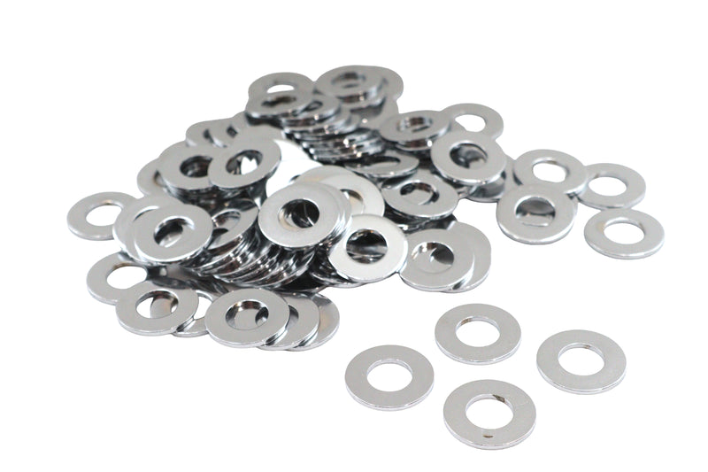 Chrome Flat Washers 3/8 inch Inner Diameter