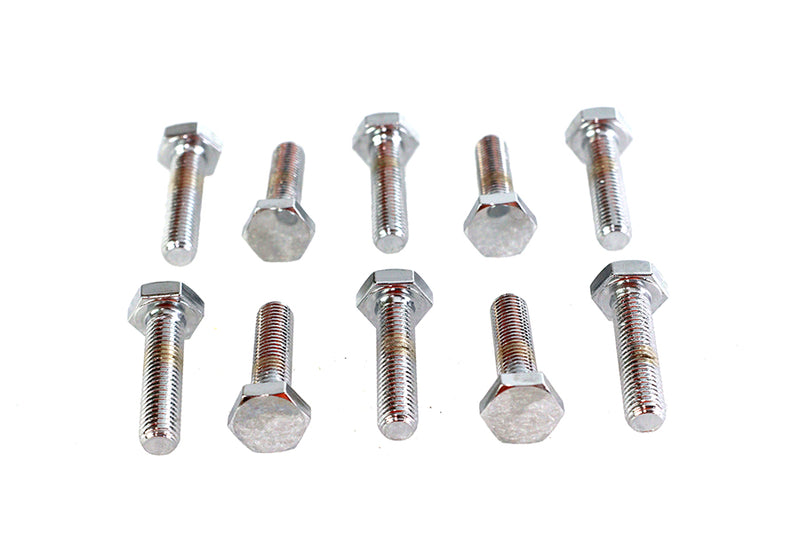 Hex Cap Bolts Chrome 1/4 inch-28 X 1 inch