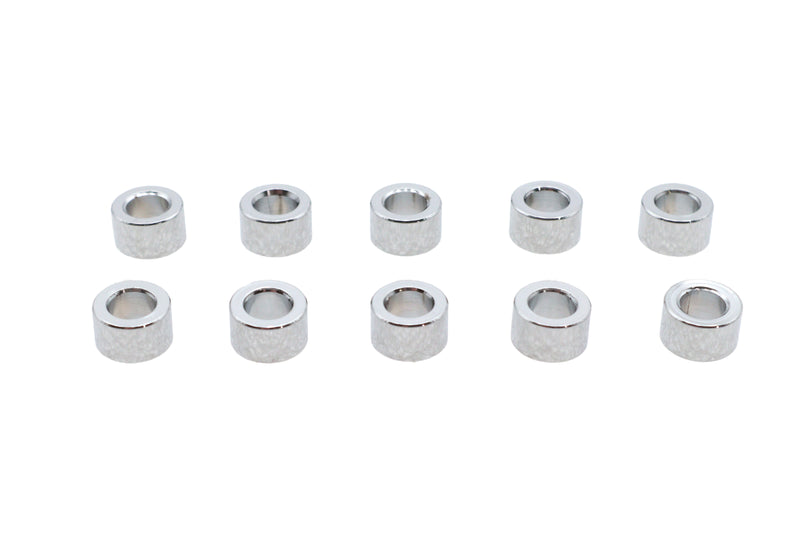 Chrome Spacers 1/4 inch x 7/16 inch x 3/16 inch