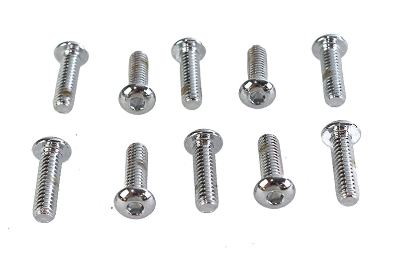 Allen Button Head Screws Chrome 1/4 inch X 7/8 inch