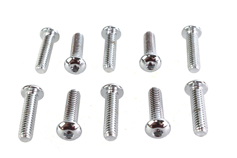 Allen Button Head Screws Chrome 1/4 inch X 1 inch