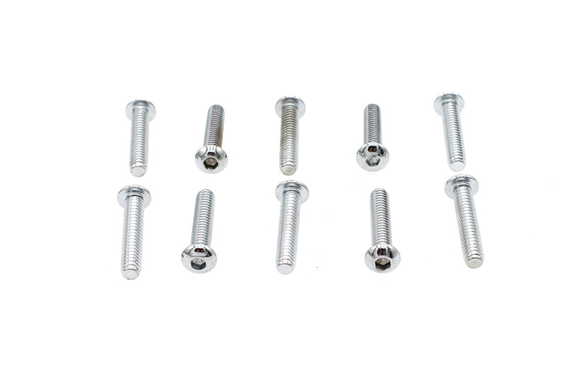 Allen Button Head Screws Chrome 1/4 inch X 1-1/2 inch