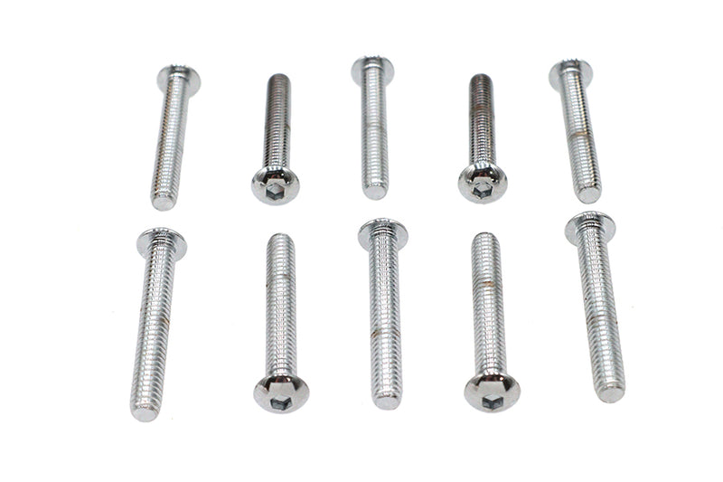 Allen Button Head Screws Chrome 1/4 inch X 1-3/4 inch