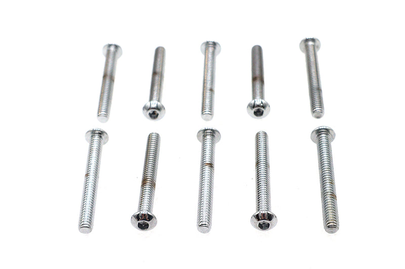 Allen Button Head Screws Chrome 1/4 inch X 2 inch