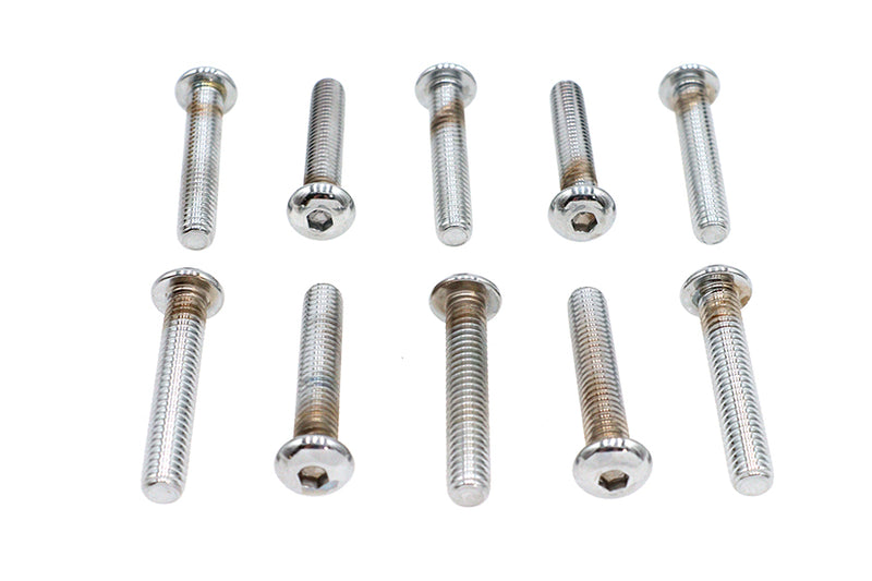 Allen Button Head Screws Chrome 5/16 inch X 1-3/4 inch