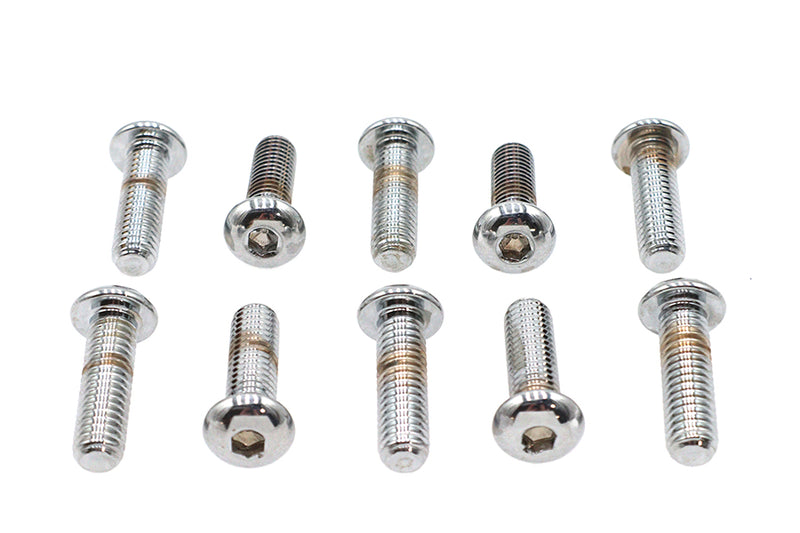 Allen Button Head Screws Chrome 3/8 inch X 1-1/4 inch