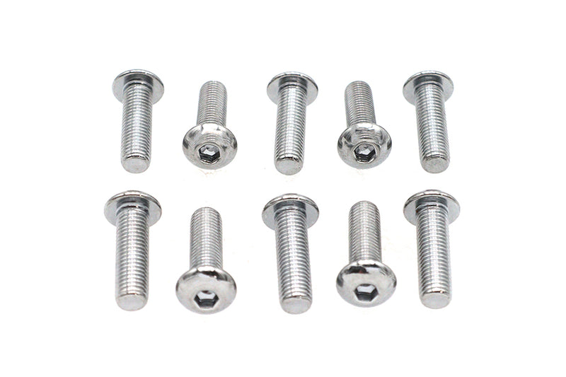 Allen Button Head Screws Chrome 5/16 inch X 1 inch