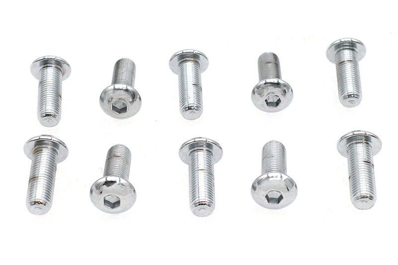 Allen Button Head Screws Chrome 3/8 inch X 1 inch
