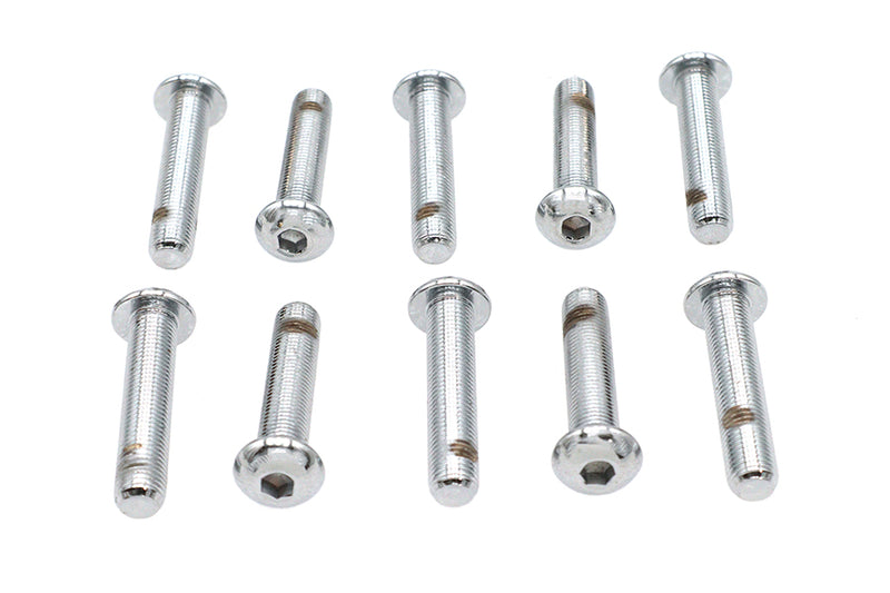 Allen Button Head Screws Chrome 3/8 inch X 1-3/4 inch