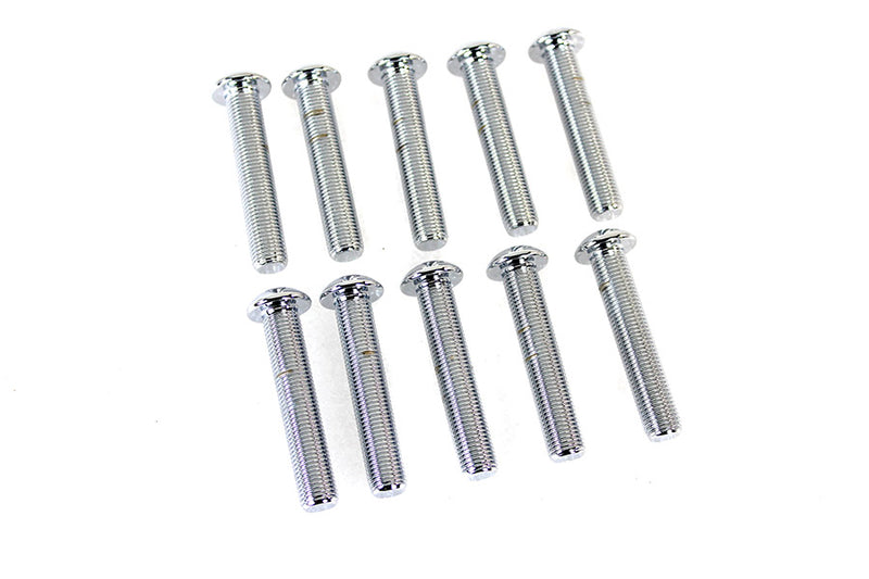 Allen Button Head Screws Chrome 3/8 inch-24 X 2 inch